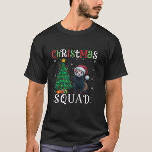 Ferret Squad Boys Girls Kids Christmas Tree Lights T-Shirt