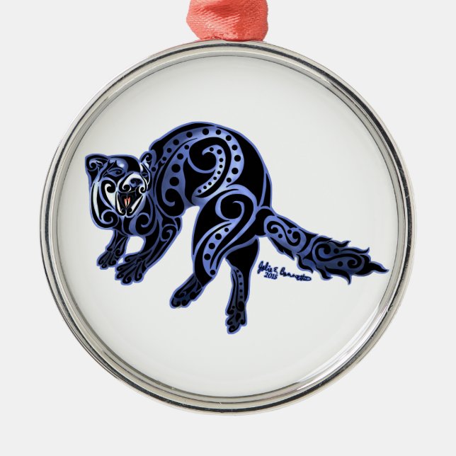 Ferret Trybe: War Dance! Metal Ornament (Front)
