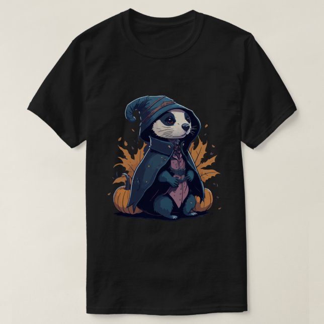 Ferret Wand Magic Book T-Shirt (Design Front)