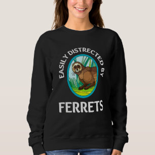 Ferret Weasel Pet Rodent Animal Vateranian 2 Sweatshirt