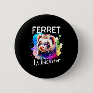 Ferret Whisperer Comfort Colors Adult Heavyweight 2 Inch Round Button