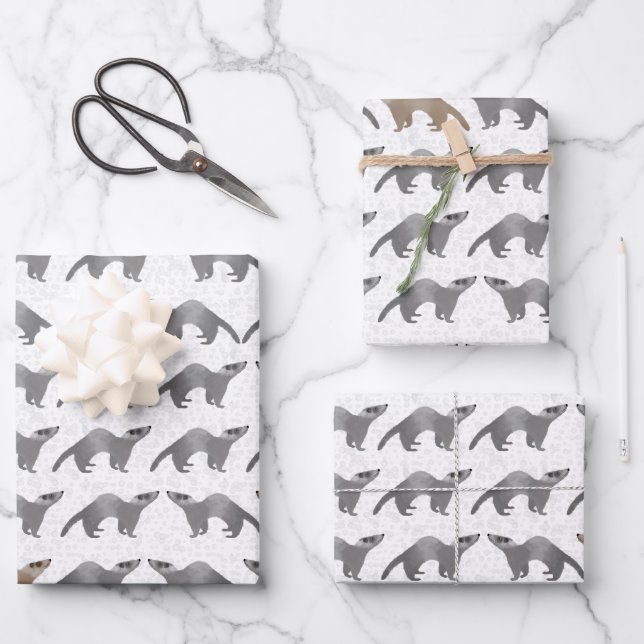 Ferret Wrapping Paper Sheets (Front)