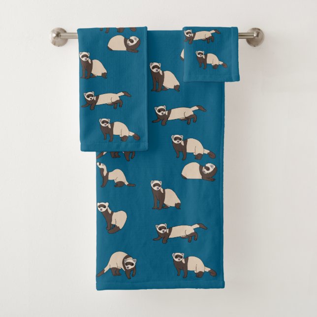 Ferrets   bath towel set (Insitu)