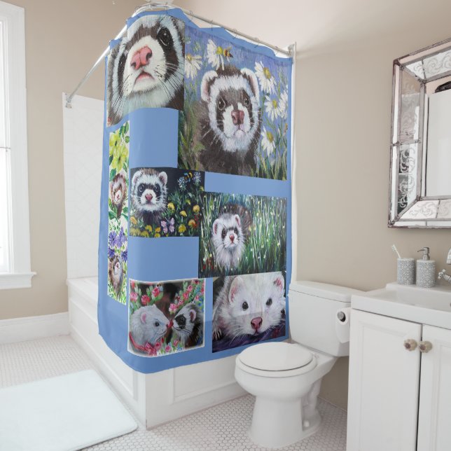 Ferrets et autres furets Douche rideau (En situation)