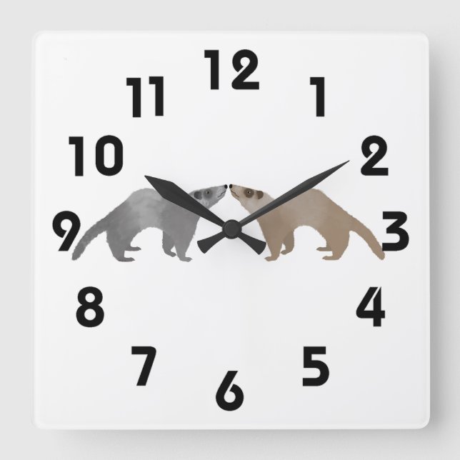 Ferrets Wall Clock (Front)