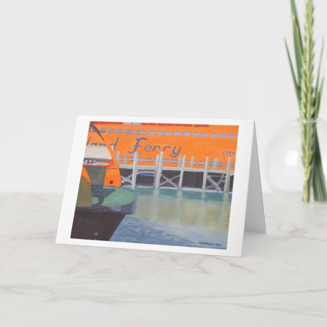 Ferries In Dock Card (Front)
