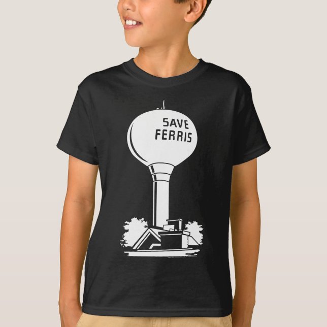 Ferris Bueller's Day Off Save Ferris Watertower T-Shirt (Front)