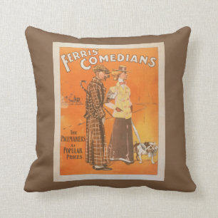Ferris Comedians "Pacemakers at Popular Prices" Throw Pillow