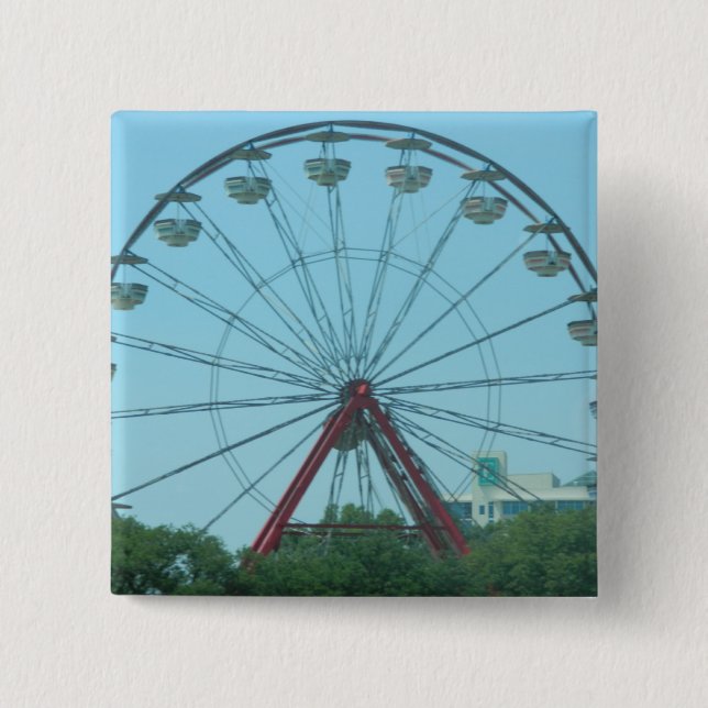 Ferris Wheel 2 Inch Square Button (Front)