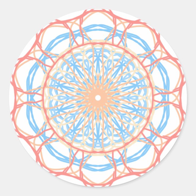 Ferris Wheel Abstract Classic Round Sticker (Front)