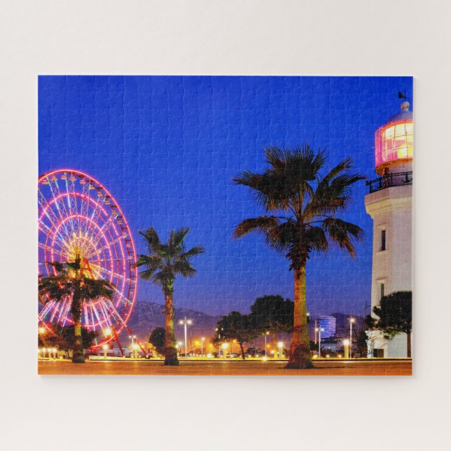 Ferris wheel and lighthouse jigsaw puzzle (Horizontal)