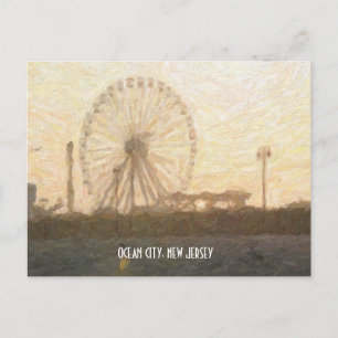 Ferris Wheel at Ocean City, NJ Postcard