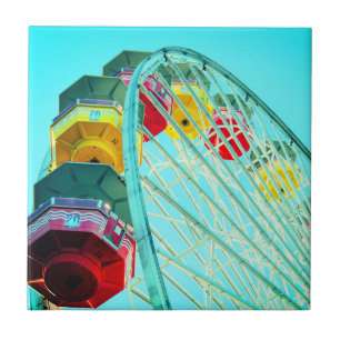Ferris Wheel at Santa Monica Pier, California Tile