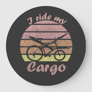 Ferris wheel at sunset, retro, cargobike large clock