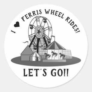 Ferris Wheel Day Classic Round Sticker