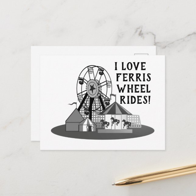  Ferris Wheel Day Postcard (Front/Back In Situ)