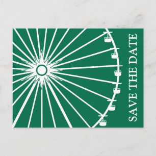 Ferris Wheel Enregistrer La Date Cartes Postales (
