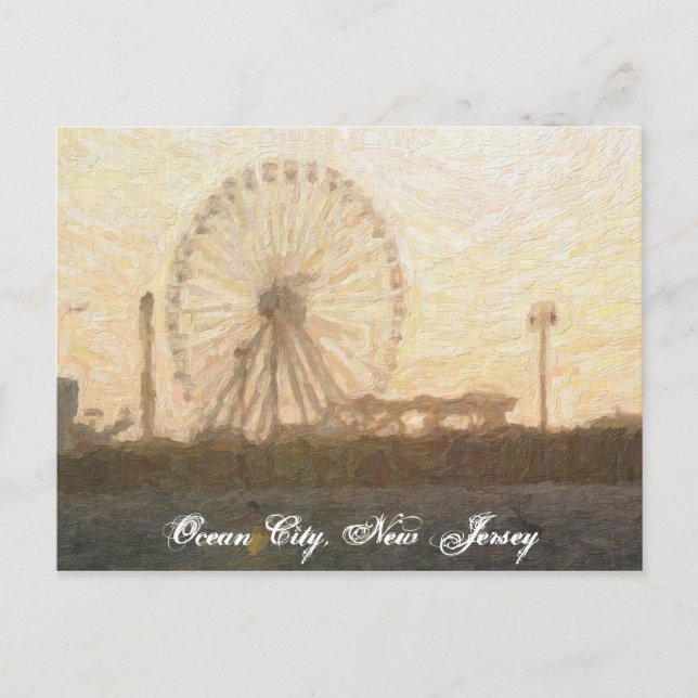 Ferris Wheel in Ocean City, NJ Postcard (Front)