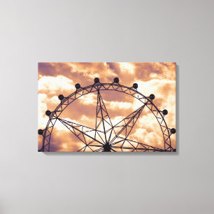 Ferris wheel on sky canvas print