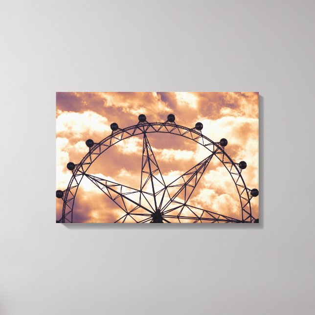 Ferris wheel on sky canvas print (Front)