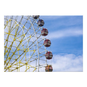 Ferris wheel on sky photo print