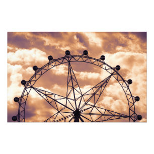 Ferris wheel on sky photo print
