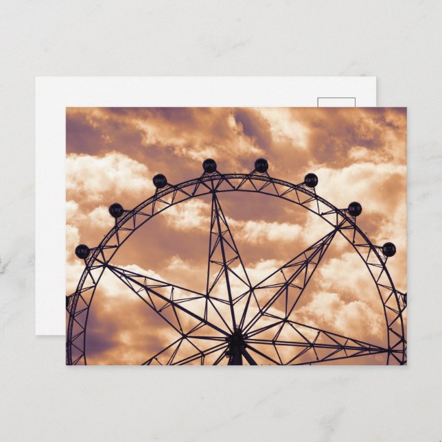Ferris wheel on sky postcard (Front/Back)