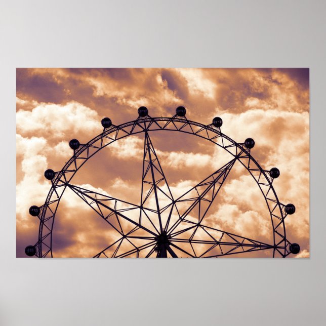 Ferris wheel on sky poster (Front)