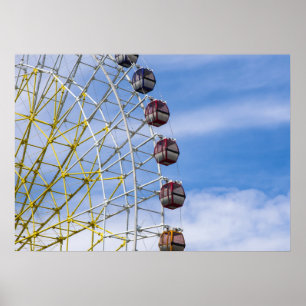 Ferris wheel on sky poster