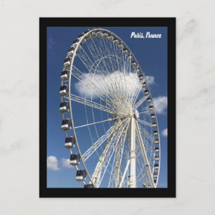 Ferris Wheel Ride in Paris Postcard