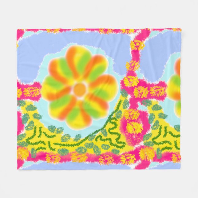 Ferris Wheel Spin Fleece Blanket (Front (Horizontal))