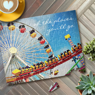 Ferris Wheel The Places You’ll Go Script Carnival Jigsaw Puzzle