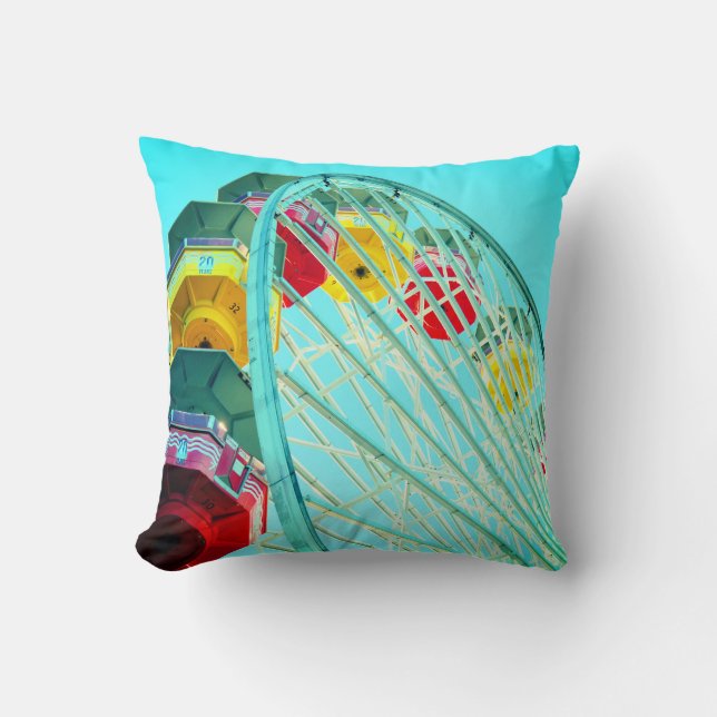 Ferris Wheel Throw Pillow (Front)