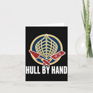 Ferrocement boat builder vintage retro distressed card