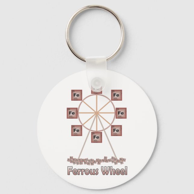 Ferrous Wheel Iron Chemistry Item Keychain (Front)