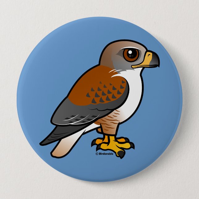 Ferruginous Hawk 4 Inch Round Button (Front)