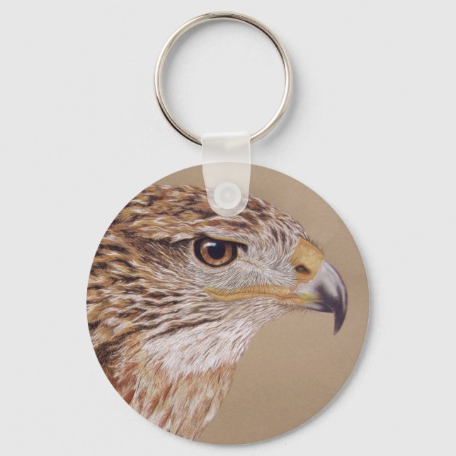 Ferruginous Hawk Keychain (Front)