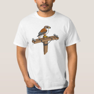 Ferruginous Hawk on power pole T-Shirt