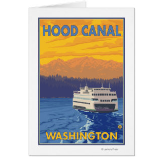Ferry and Mountains - Hood Canal, Washington