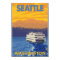 Ferry and Mountains - Seattle, Washington