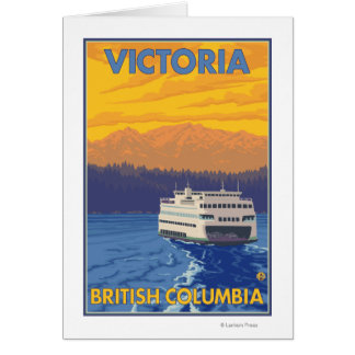 Ferry and Mountains - Victoria, BC Canada