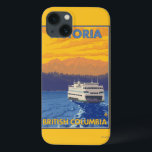 Ferry and Mountains - Victoria, BC Canada iPhone 13 Case<br><div class="desc">Ferry and Mountains - Victoria,  BC Canada - Vintage Travel Poster was created in 2007. This image depicts scenes from Victoria,  British Columbia,  Canada.</div>
