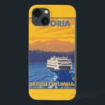 Ferry and Mountains - Victoria, BC Canada iPhone 13 Case<br><div class="desc">Ferry and Mountains - Victoria,  BC Canada - Vintage Travel Poster was created in 2007. This image depicts scenes from Victoria,  British Columbia,  Canada.</div>