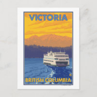 Ferry and Mountains - Victoria, BC Canada