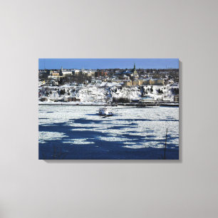 Ferry on the Saint Lawrence River, Quebec Canvas Print