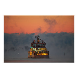 Ferry Suomenlinna au lever du soleil photo agrandi