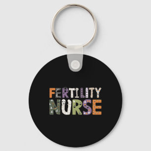 Fertility Nurse Halloween Spooky Nursing Trick Or  Keychain