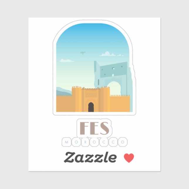 Fes city morocco Skyline (Sheet)