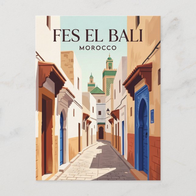 Fes el Bali Medina Morocco Postcard (Front)
