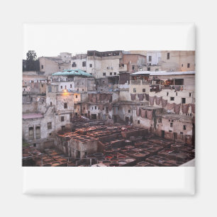 Fes Leather Tannery - Fes - Morocco Magnet